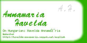 annamaria havelda business card